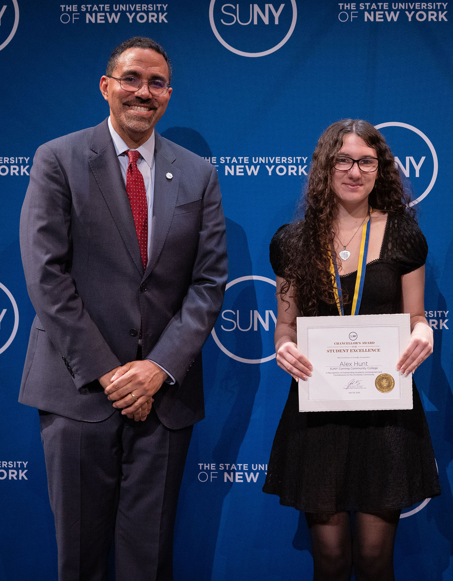 SUNY Chancellor John B. King, Jr. and Alex Hunt