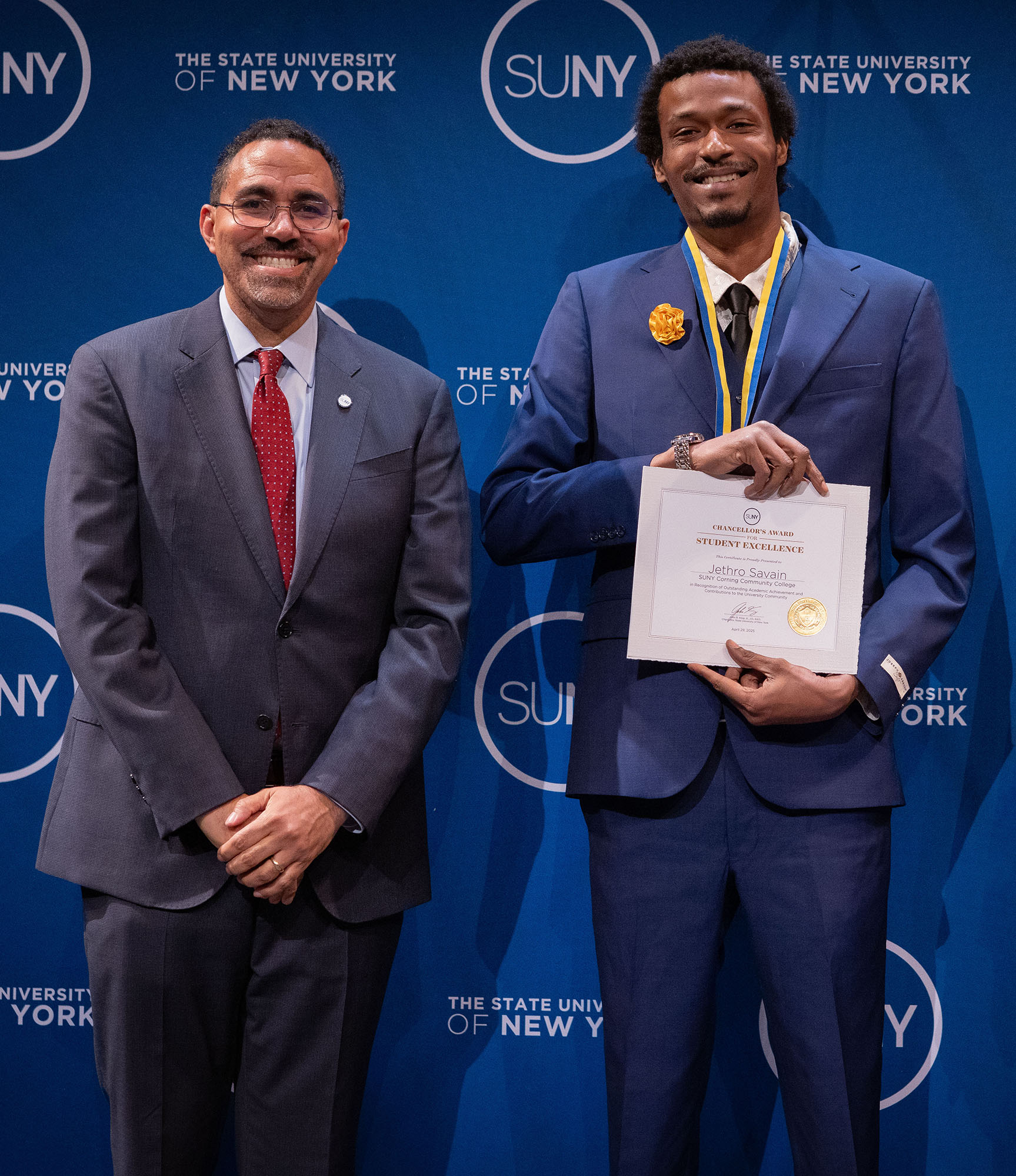 SUNY Chancellor John B. King, Jr. and Jethro Savain
